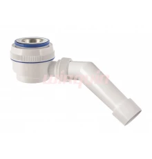 Сифон для душевого поддона с нержавеющей чашкой D70мм. и гибкой трубой  (1 1/2- D40/50), VIRPLAST