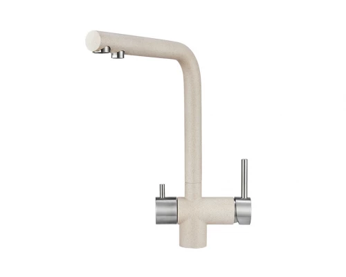 2305, ПИРИТ Смеситель для кухни однорыч., с подкл. для питьевой воды, беж., GRANULA