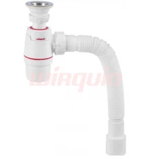 Сифон, WIRQUIN NEO с выпуском 1½  х 40 мм и гофротрубой L800 мм, 40 х 40/50 мм , WIRQUIN