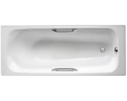 [143694] Чугунная ванна Jacob Delafon Melanie E2935-00, 160 x 70 см, с ручками, ножками и сливом-переливом +74304 ₽