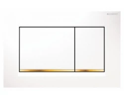 [186051] Кнопка смыва Geberit Sigma Type 30 115.883.KK.1, белый/золото пластик +18285 ₽