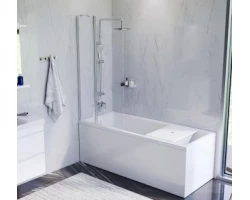 [391047] Акриловая ванна Am.Pm Gem 170 x 70см, с каркасом, шторкой, душевым гарнитуром и смесителем (W90ASET-170D3W5) +85790 ₽