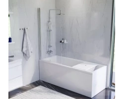 [391051] Акриловая ванна Am.Pm Gem 170 x 70см, с каркасом, шторкой, душевым гарнитуром и смесителем (W90ASET-170D8) +79914 ₽