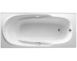 [81128] Чугунная ванна Jacob Delafon Adagio E2910-00, 170 x 80 см с ручками, сливом-переливом и ножками +96085 ₽