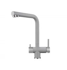 2305, АЛЮМИНИУМ Смеситель для кухни однорыч., с подкл. для питьевой воды ,GRANULA