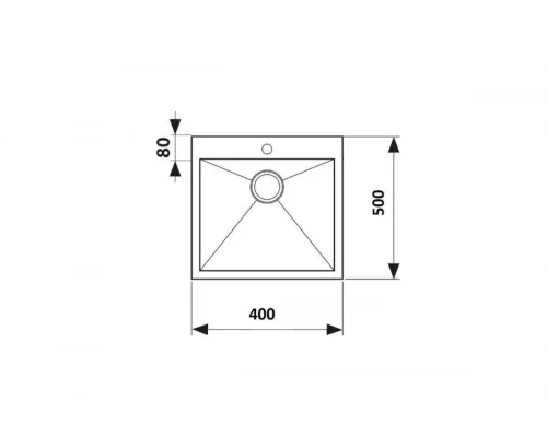 Мойка кухонная 40х50 из нержавеющей стали Hansen HS40050-C