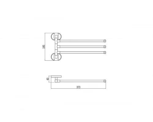 Полотенцедержатель поворотный тройной Hansen HA31013 хром