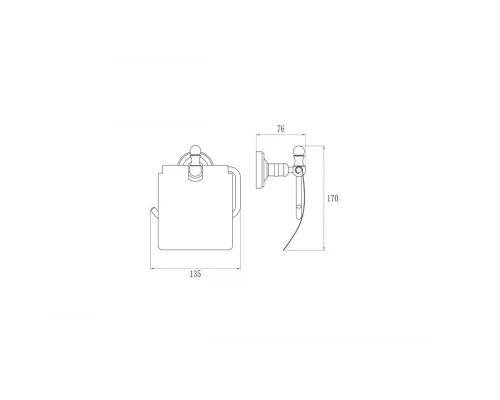 Держатель туалетной бумаги с крышкой Ganzer GZ31030 хром