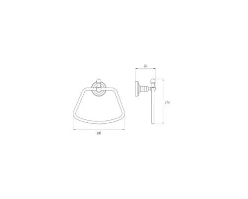 Держатель для полотенца Ganzer GZ31040-D бронза