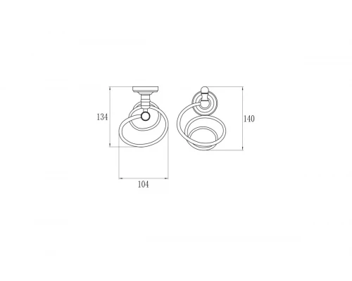 Держатель для фена Ganzer GZ31042-E золотой