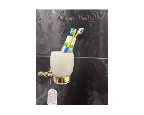 Стакан для зубных щёток Ganzer GZ31060-E золото