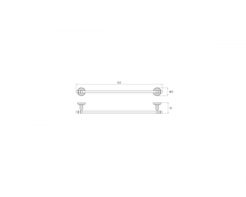 Держатель для полотенца 55 см. Ganzer GZ31070 хром