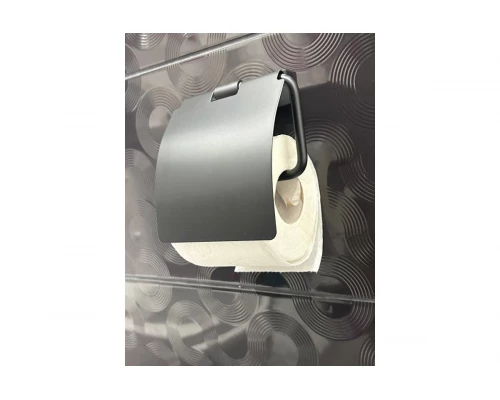 Держатель туалетной бумаги с крышкой Ganzer GZ88030-C черный