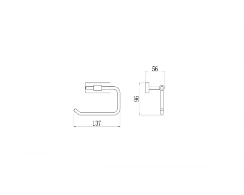 Держатель для туалетной бумаги Ganzer GZ88033-C черный