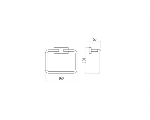 Держатель для полотенец Ganzer GZ88040-C черный