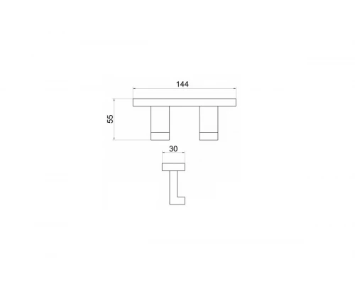 Держатель для полотенец двойной Ganzer GZ88052 хром