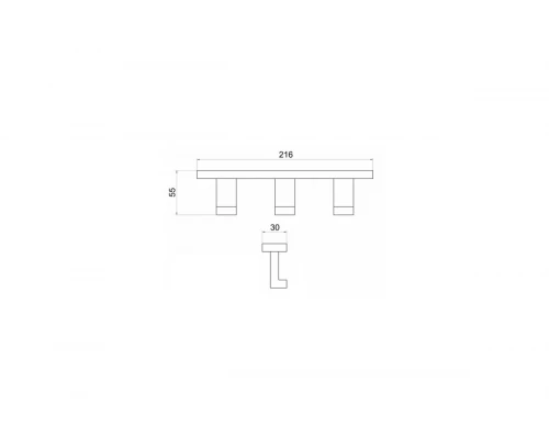 Держатель для полотенец тройной Ganzer GZ88053-C черный