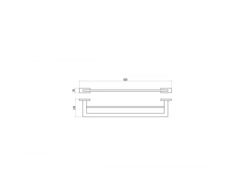 Держатель двойной для полотенца 55 см Ganzer GZ88071-F белый