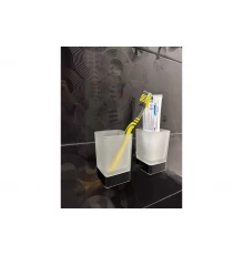 Стакан двойной для зубных щёток Ganzer GZ88080-C черный