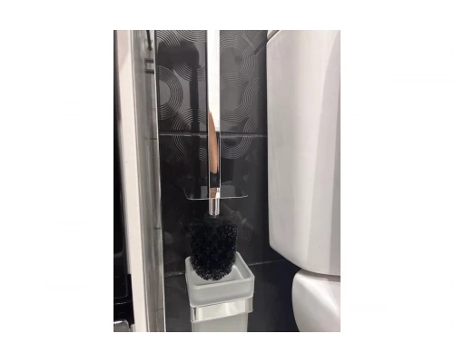 Ершик для унитаза настенный Ganzer GZ88090 стекло хром