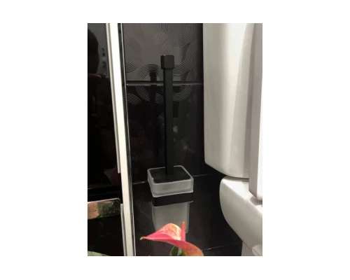 Ершик для унитаза настенный Ganzer GZ88090-C стекло, черный