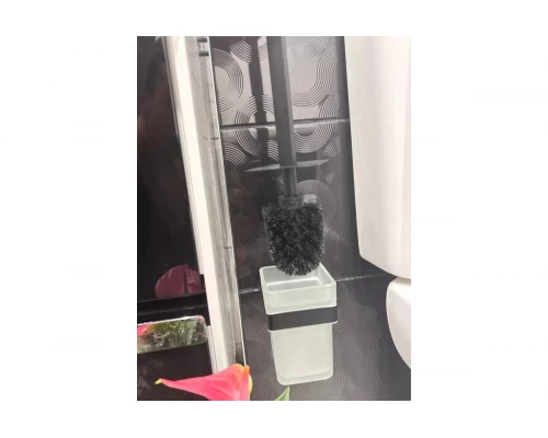 Ершик для унитаза настенный Ganzer GZ88090-C стекло, черный