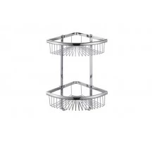 Полка для ванной комнаты угловая двух ярусная Ganzer GZ30062 хром