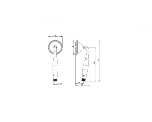 Лейка для душа Ganzer GZ1009-D (0913-D) бронза