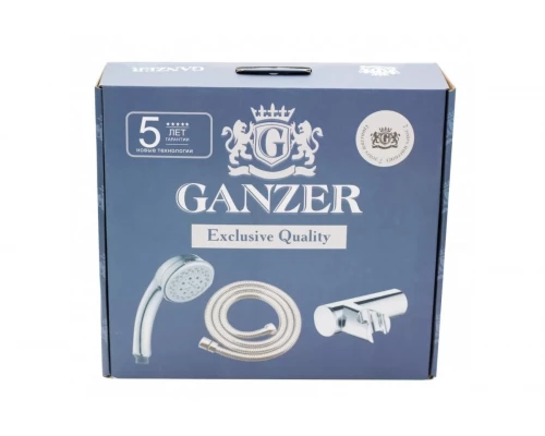Комплект для душа (лейка, шланг, держатель) Ganzer GZ5037