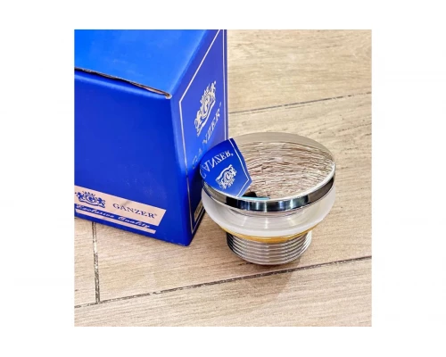 Донный клапан для ванны 1*1/2 Ganzer F-03 хром
