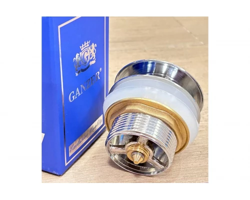 Донный клапан для ванны 1*1/2 Ganzer F-03 хром