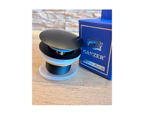 Донный клапан для ванны 1*1/2 Ganzer F-03C черный