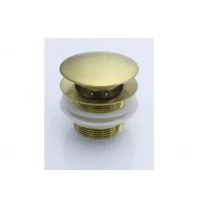 Донный клапан для ванны 1*1/2 Ganzer F-03S матовое золото