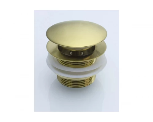 Донный клапан для ванны 1*1/2 Ganzer F-03S матовое золото