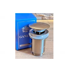 Донный клапан с переливом 1*1/4 Ganzer F-2G сатин