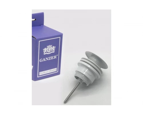 Донный клапан для раковины 1*1/4 Ganzer F-09F белый