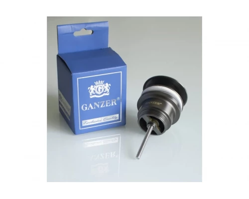 Донный клапан для раковины 1*1/4 Ganzer F-09Q графит