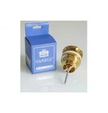 Донный клапан для раковины 1*1/4 Ganzer F-09S матовое золото