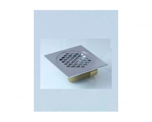 Трап угловой с обратным клапаном 15х15 Ganzer T004 хром