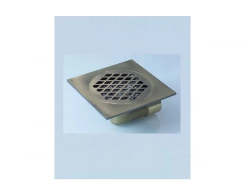 Трап угловой с обратным клапаном 15х15 Ganzer T004-D бронза