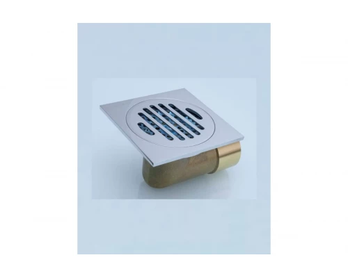 Трап угловой с обратным клапаном 10х10 Ganzer T002 хром