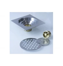 Трап прямой с обратным клапаном 15х15 Ganzer T003 хром