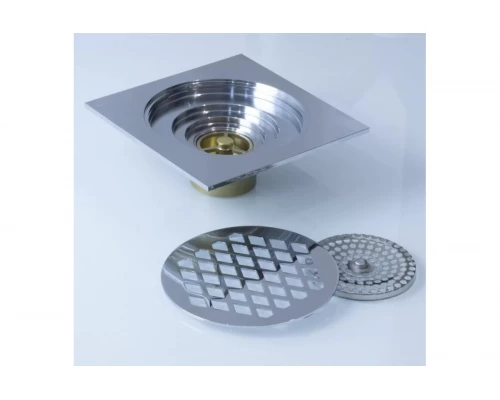 Трап прямой с обратным клапаном 15х15 Ganzer T003 хром