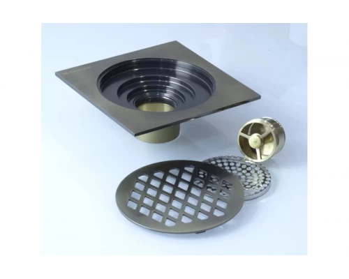 Трап прямой с обратным клапаном 15х15 Ganzer T003-D бронза