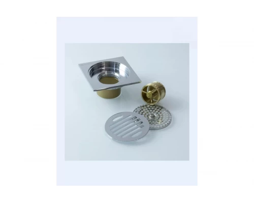 Трап прямой с обратным клапаном 10х10 Ganzer T001 хром