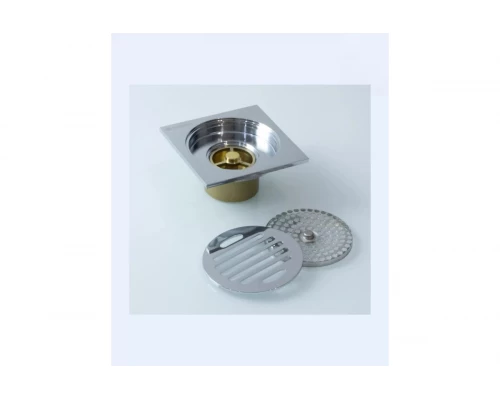 Трап прямой с обратным клапаном 10х10 Ganzer T001 хром