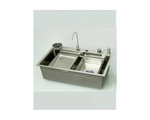 Мойка многофункциональная 75х46мм из нержавеющей стали без смесителя Ganzer GZ46075-G сатин