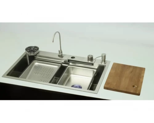 Мойка многофункциональная 75х46мм из нержавеющей стали без смесителя Ganzer GZ46075-G сатин