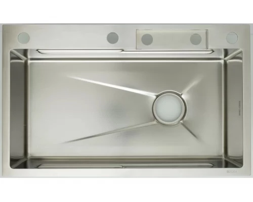 Мойка многофункциональная 75х46мм из нержавеющей стали без смесителя Ganzer GZ46075-G сатин