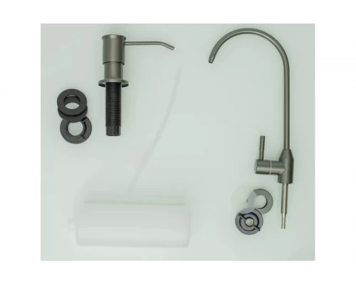 Мойка многофункциональная 75х46мм из нержавеющей стали без смесителя Ganzer GZ46075-Q графит